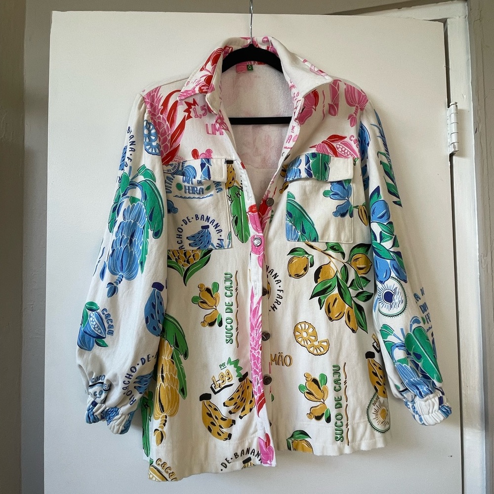 Farm rio Colorful Fruit Print Jacket